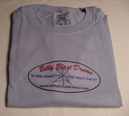 Billy Blast Logo Powder Blue Tee Shirt Medium